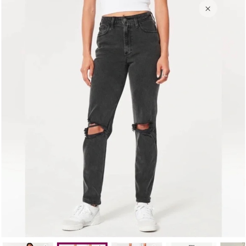 Hollister high rise Black faded Distressed Jeans